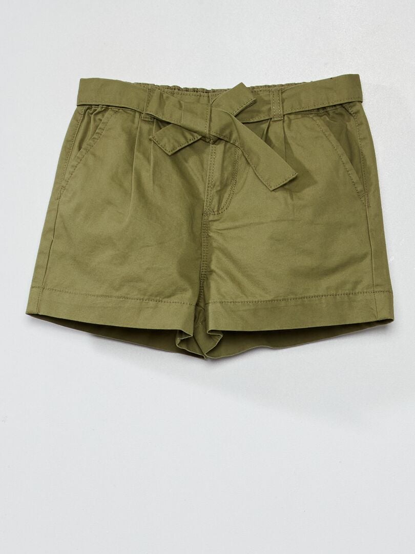 Shorts con cintura verde licheno - Kiabi