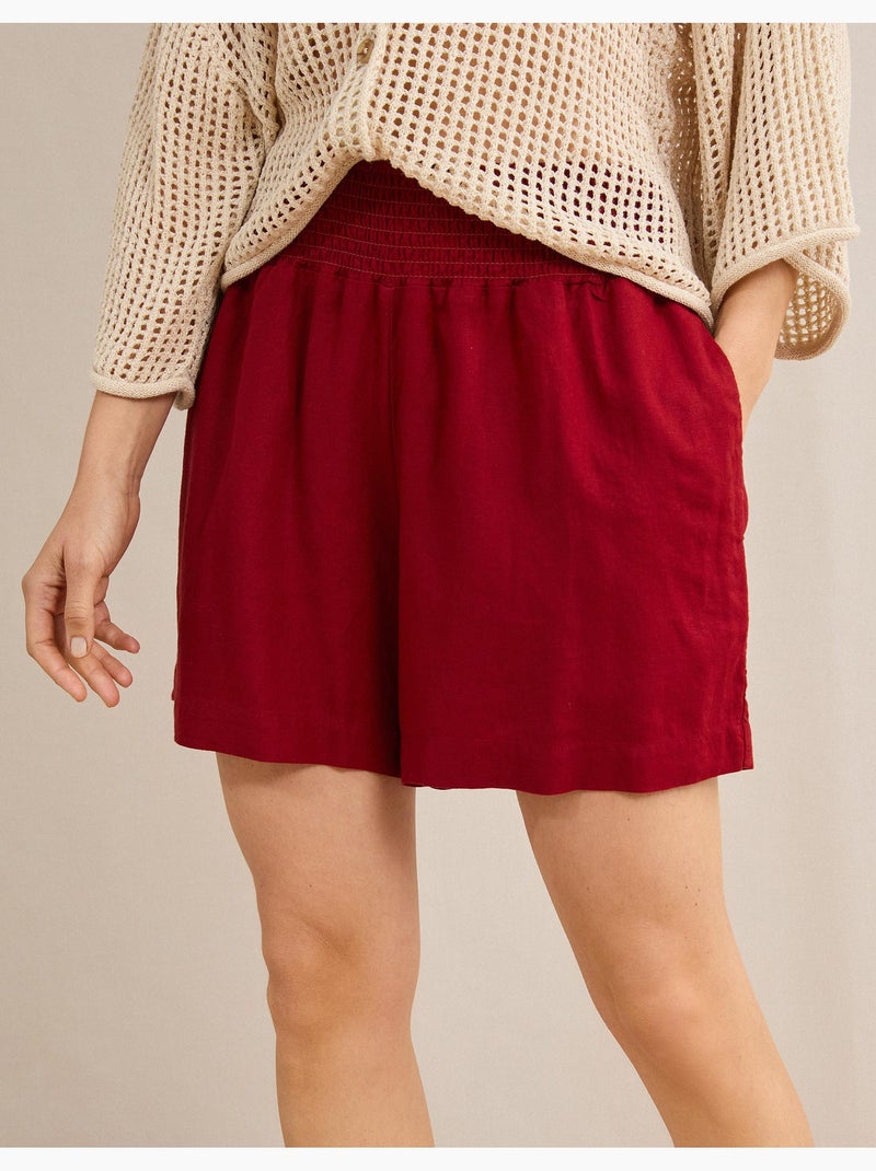 Shorts con lino, MO Fashion Rosso - Kiabi