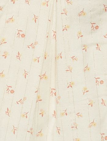 Shorts con motivo floreale e fili dorati - BIANCO - Kiabi - 10.00€