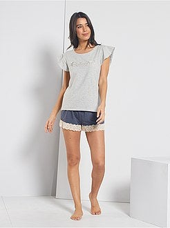 Shorts con orli in pizzo - Kiabi