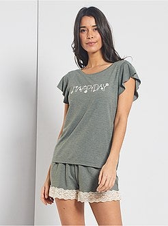 Shorts con orli in pizzo - Kiabi