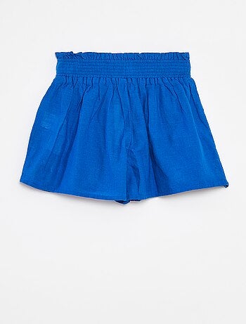 Shorts con ricami a punto inglese