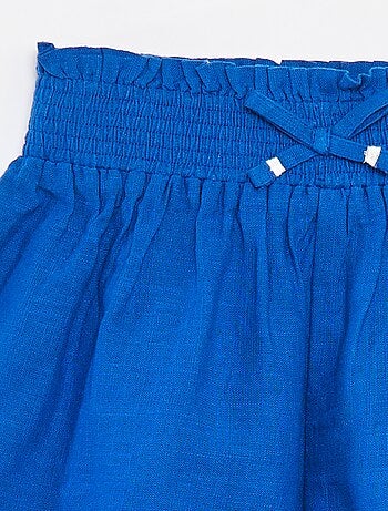 Shorts con ricami a punto inglese