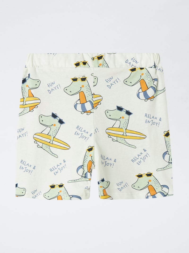 Shorts con stampa dinosauro 'Guppy' BIANCO - Kiabi