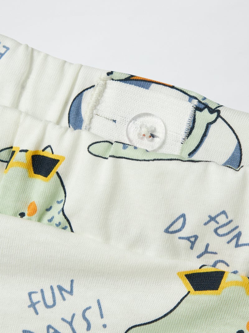 Shorts con stampa dinosauro 'Guppy' BIANCO - Kiabi