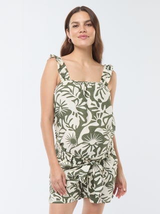 Shorts con stampa foglie 'Only maternity'