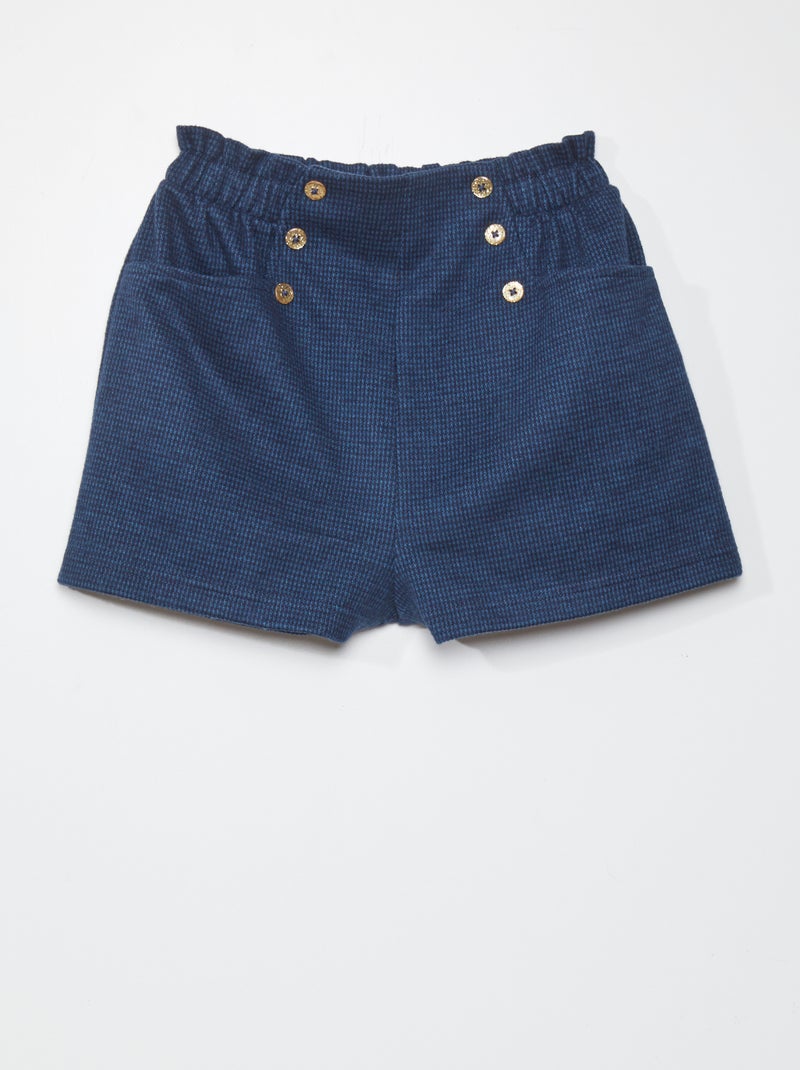 Shorts con stampa 'pied-de-poule' BLU - Kiabi