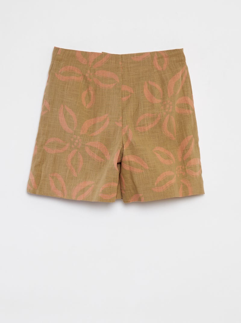 Shorts con vita regolabile KAKI - Kiabi