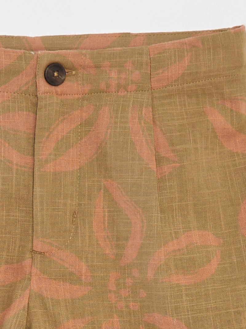 Shorts con vita regolabile KAKI - Kiabi