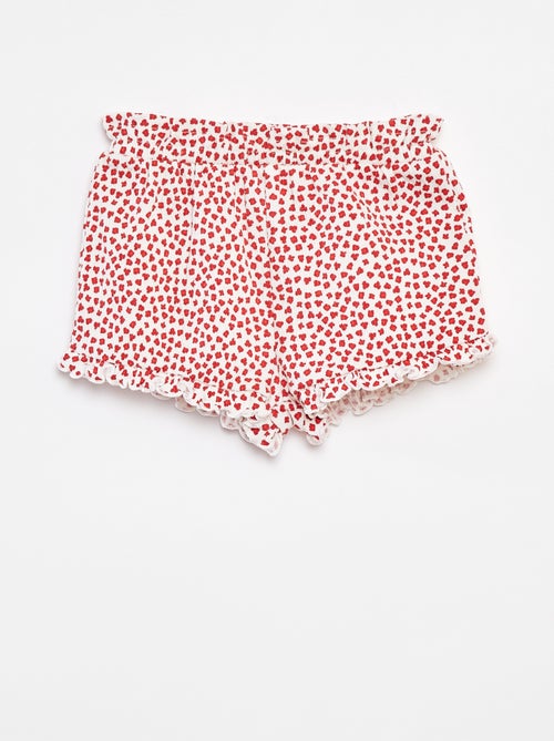 Shorts con volant e stampa - Kiabi