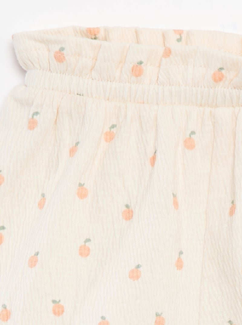 Shorts con volant e stampa ROSA - Kiabi