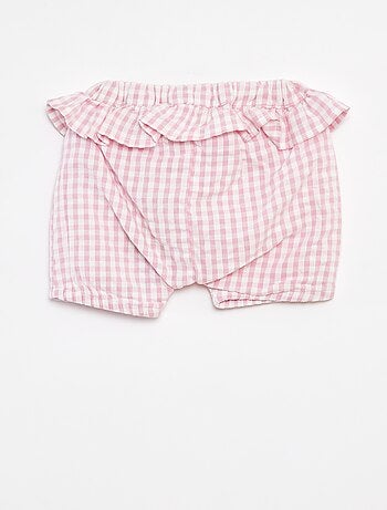 Shorts con volant e stampa vichy 'Name It'