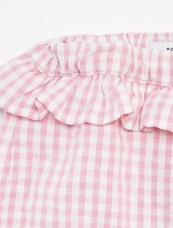 Shorts con volant e stampa vichy 'Name It'