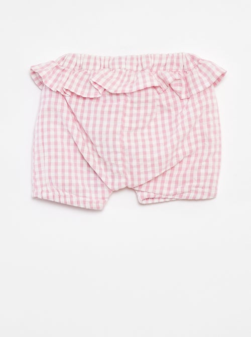 Shorts con volant e stampa vichy 'Name It' - Kiabi