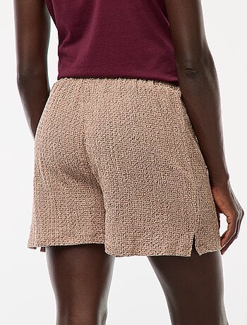 Shorts corti in maglia goffrata