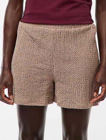 Shorts corti in maglia goffrata