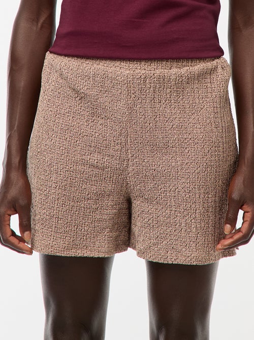 Shorts corti in maglia goffrata - Kiabi