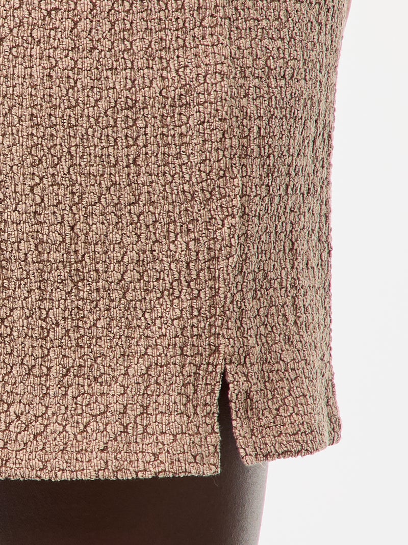 Shorts corti in maglia goffrata Marrone - Kiabi