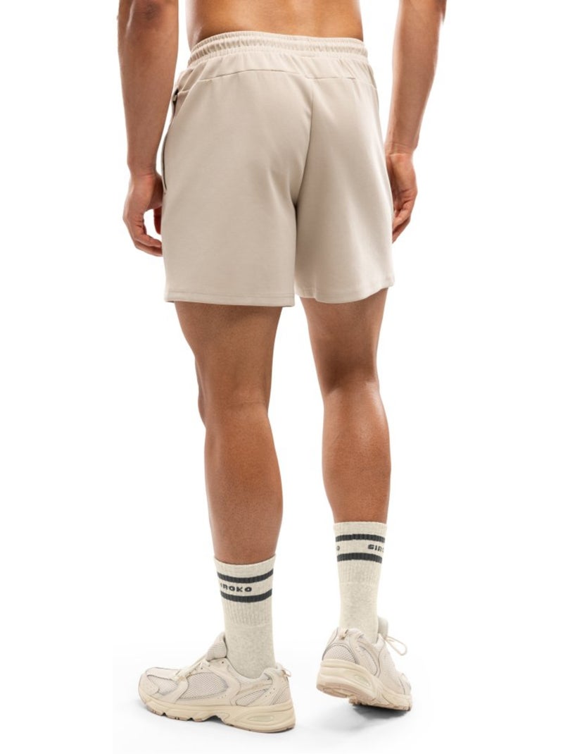 Shorts da allenamento in cotone da uomo fitness uomo titan sand Beige - Kiabi
