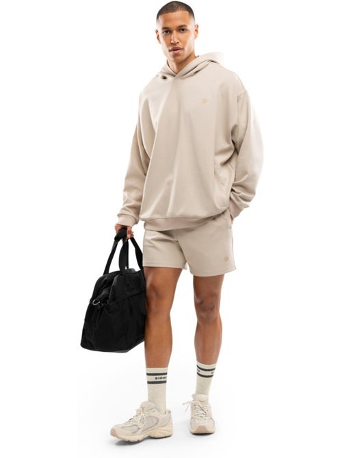 Shorts da allenamento in cotone da uomo fitness uomo titan sand - Kiabi