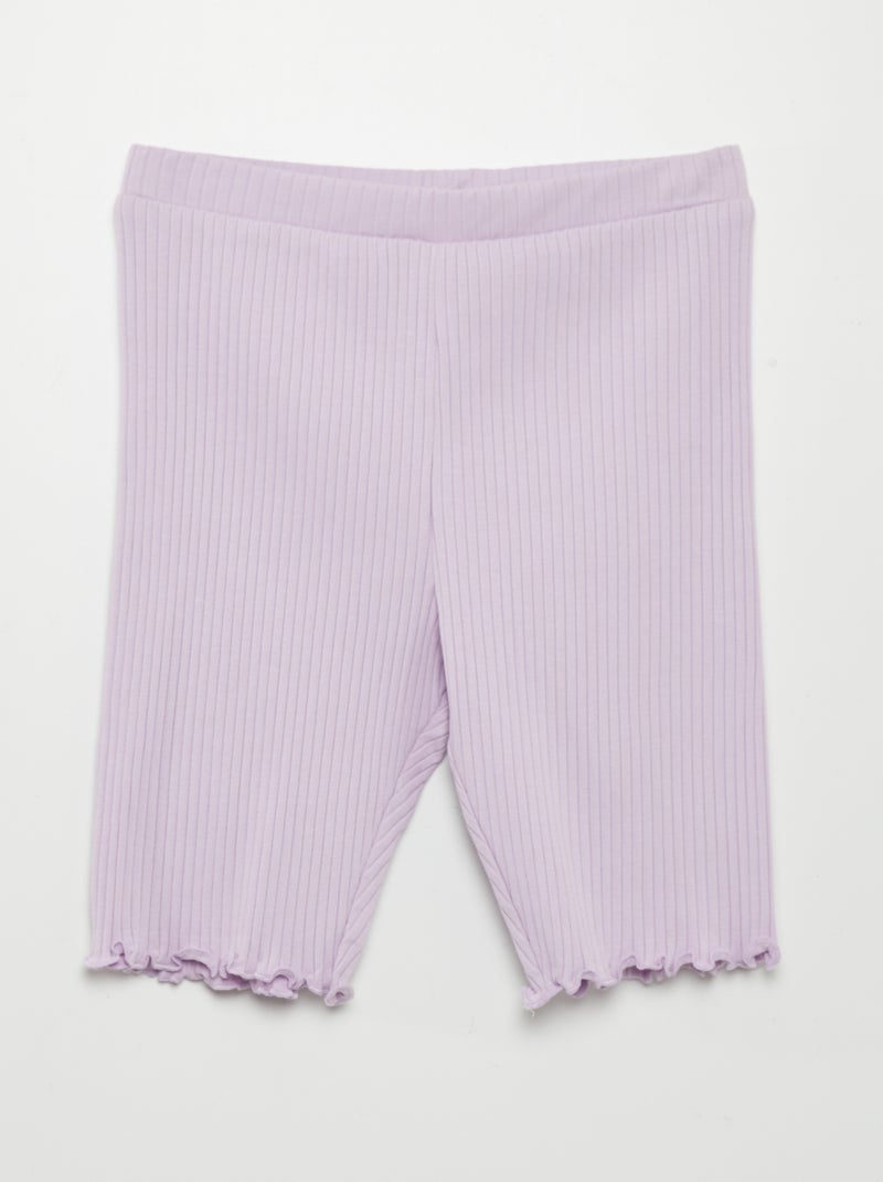 Shorts da ciclista a coste VIOLA - Kiabi