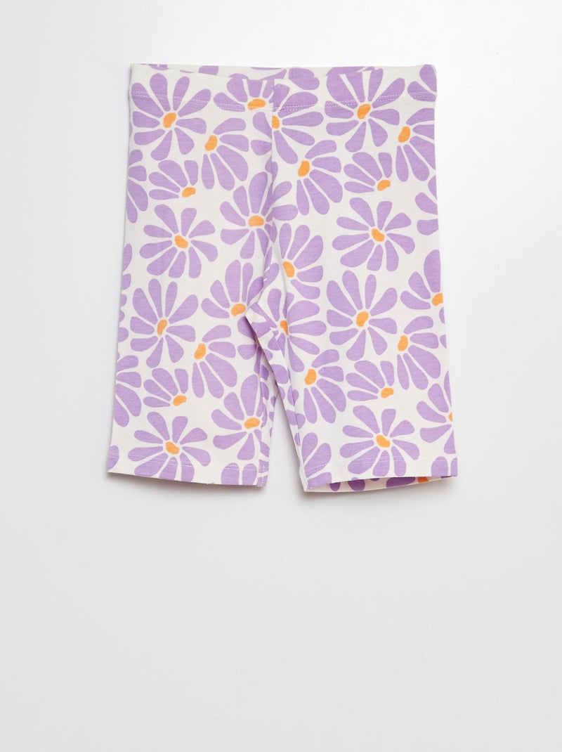 Shorts da ciclista con motivo all over BIANCO - Kiabi