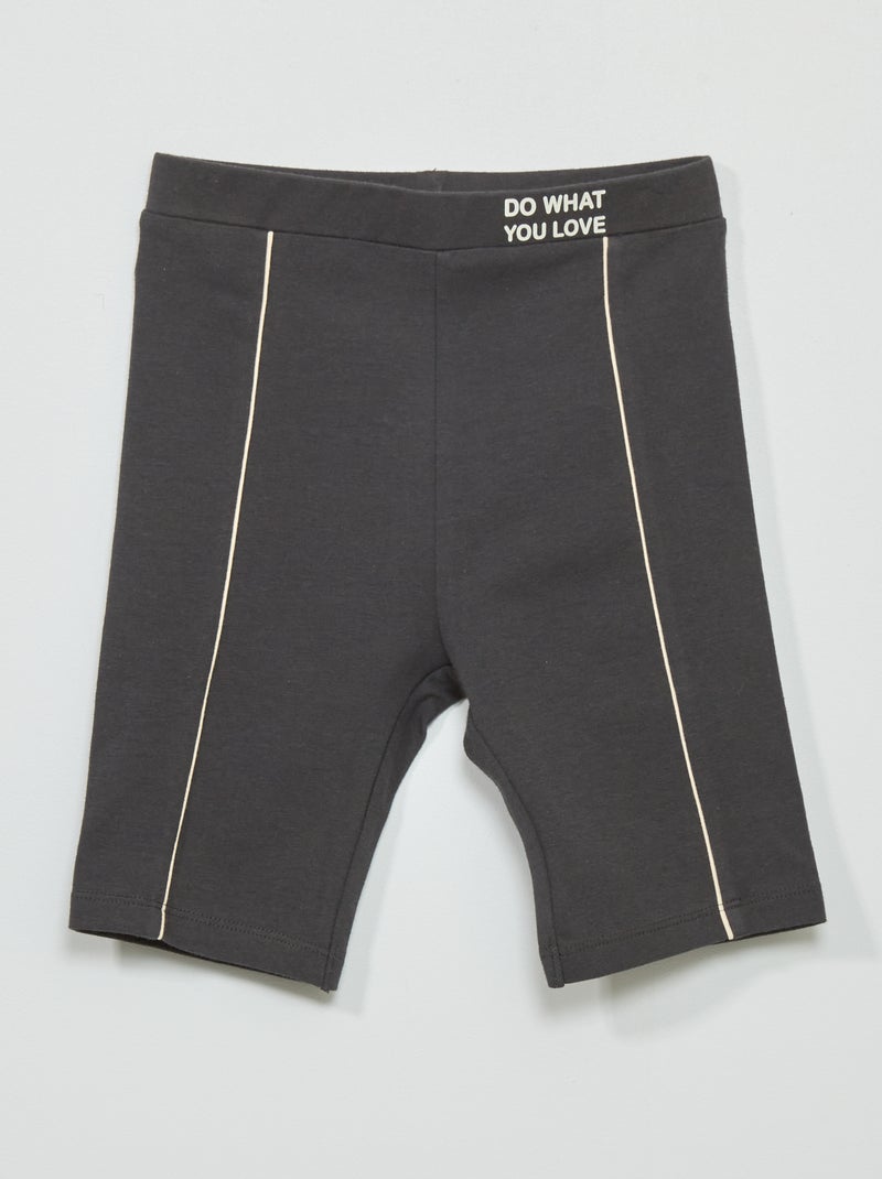 Shorts da ciclista con scritta fantasia GRIGIO - Kiabi
