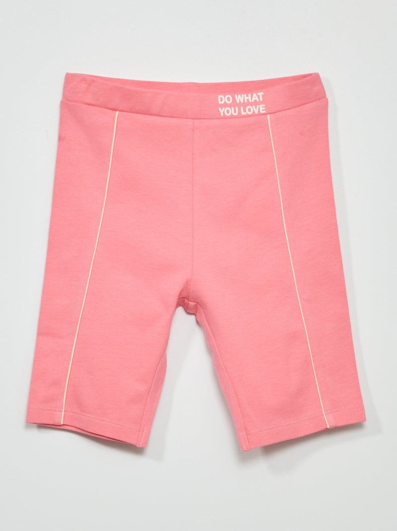 Shorts da ciclista con scritta fantasia ROSA - Kiabi
