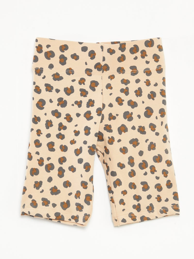 Shorts da ciclista in cotone stretch Beige - Kiabi