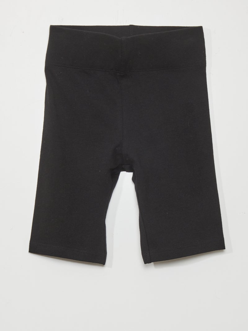 Shorts da ciclista in cotone stretch nero - Kiabi