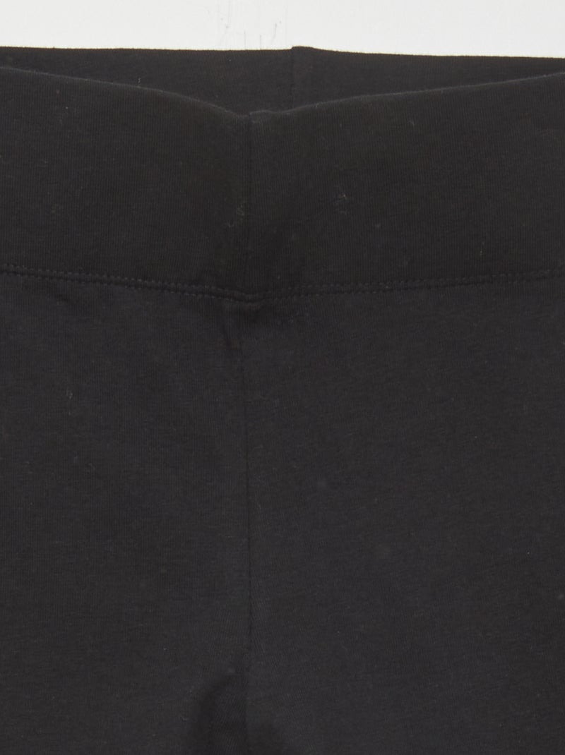 Shorts da ciclista in cotone stretch nero - Kiabi