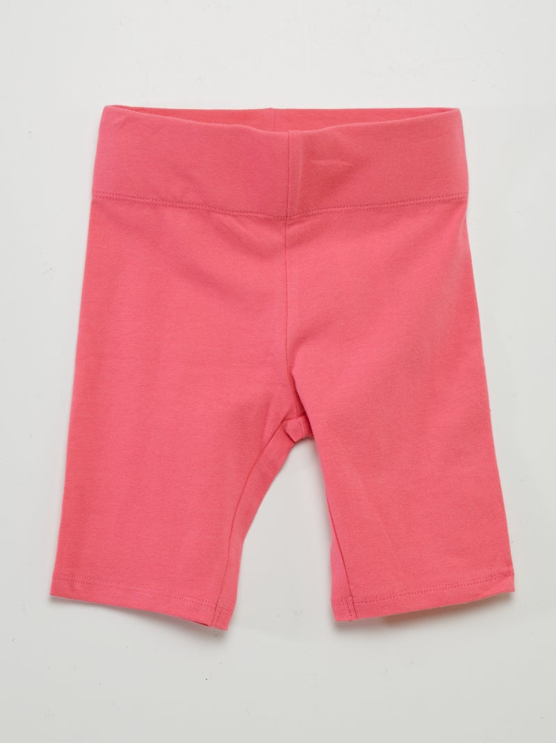 Shorts da ciclista in cotone stretch rosa - Kiabi