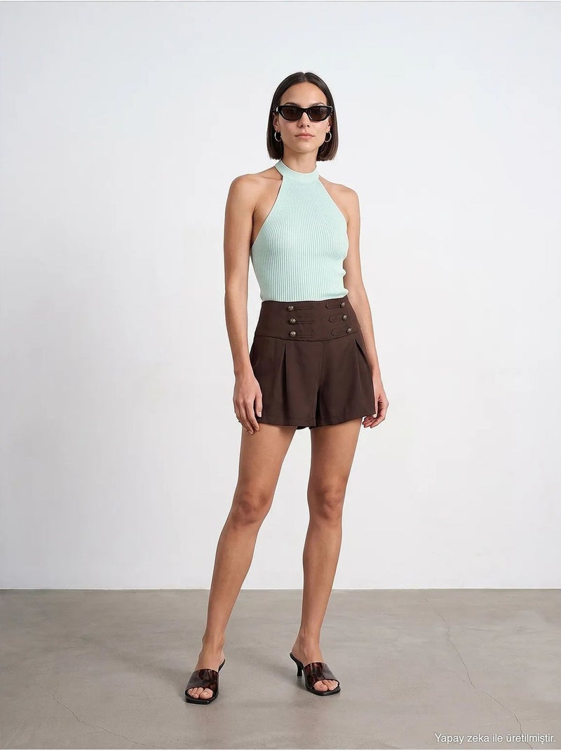 Shorts da donna in tencel dilvin Marrone - Kiabi