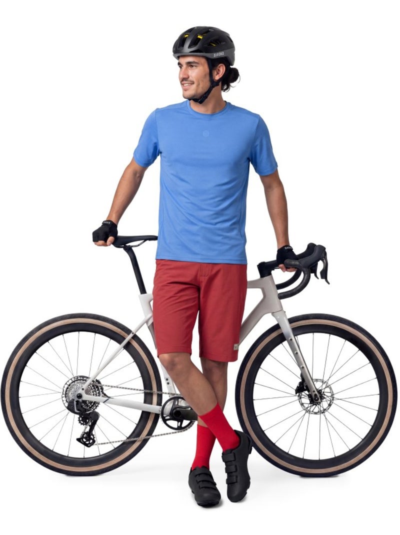 Shorts da gravel uomo ciclismo uomo block Rosso - Kiabi