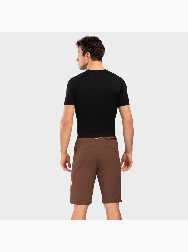 Shorts da gravel uomo ciclismo uomo valley Marrone - Kiabi