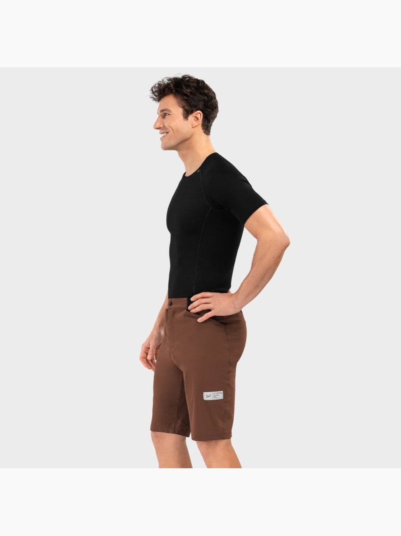 Shorts da gravel uomo ciclismo uomo valley Marrone - Kiabi