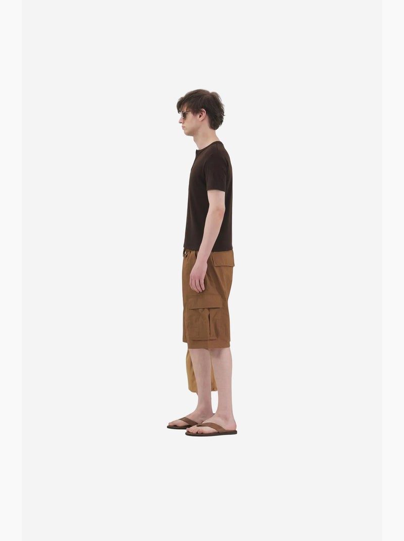 Shorts da uomo in cotone e poliammide giesto Cammello - Kiabi