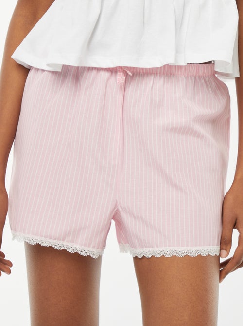 Shorts del pigiama con fondo in pizzo - Kiabi