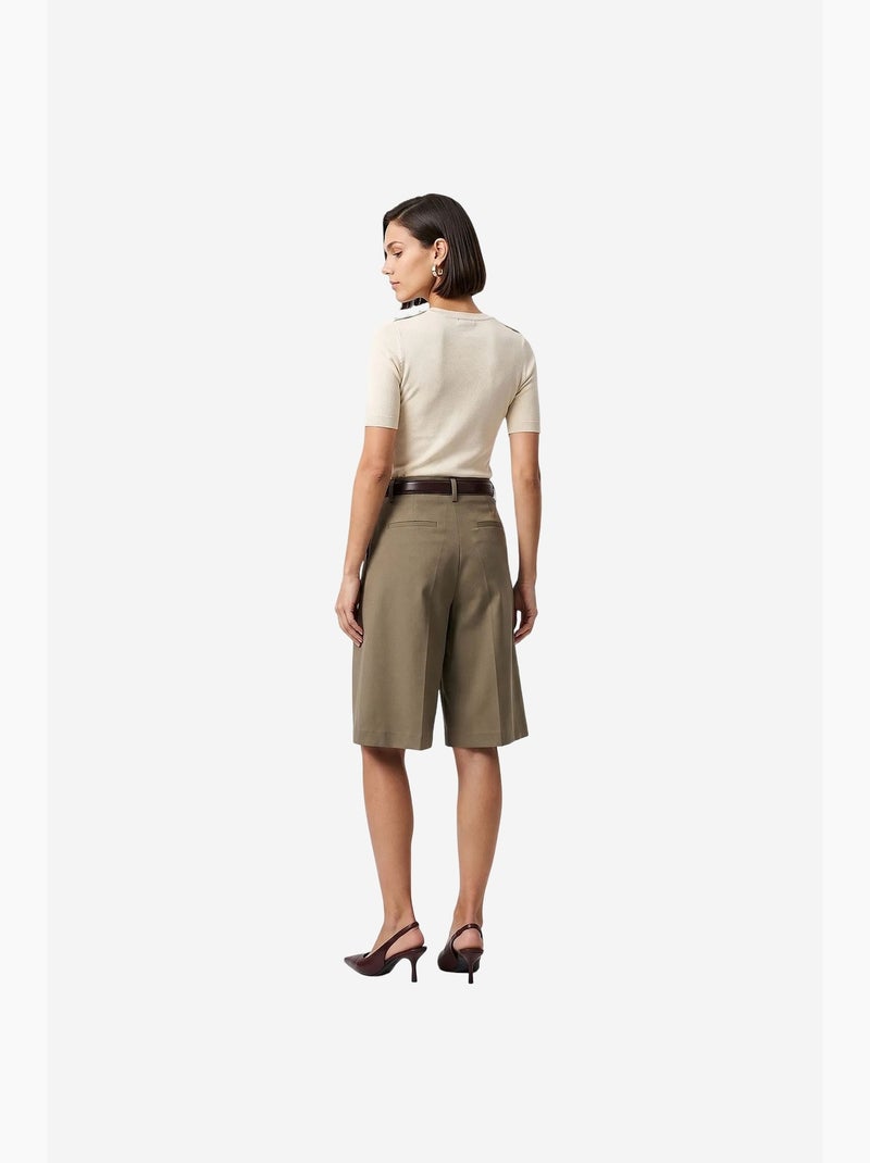 Shorts donna dal taglio sartoriale dilvin Cachi - Kiabi