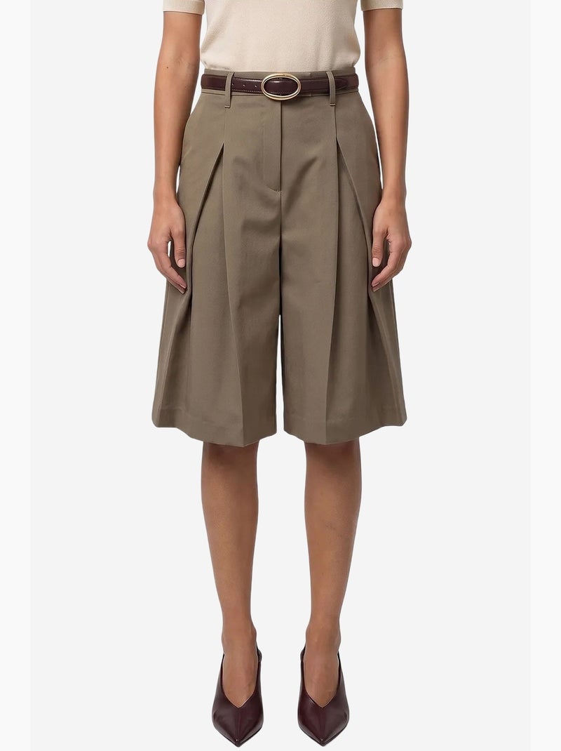 Shorts donna dal taglio sartoriale dilvin Cachi - Kiabi