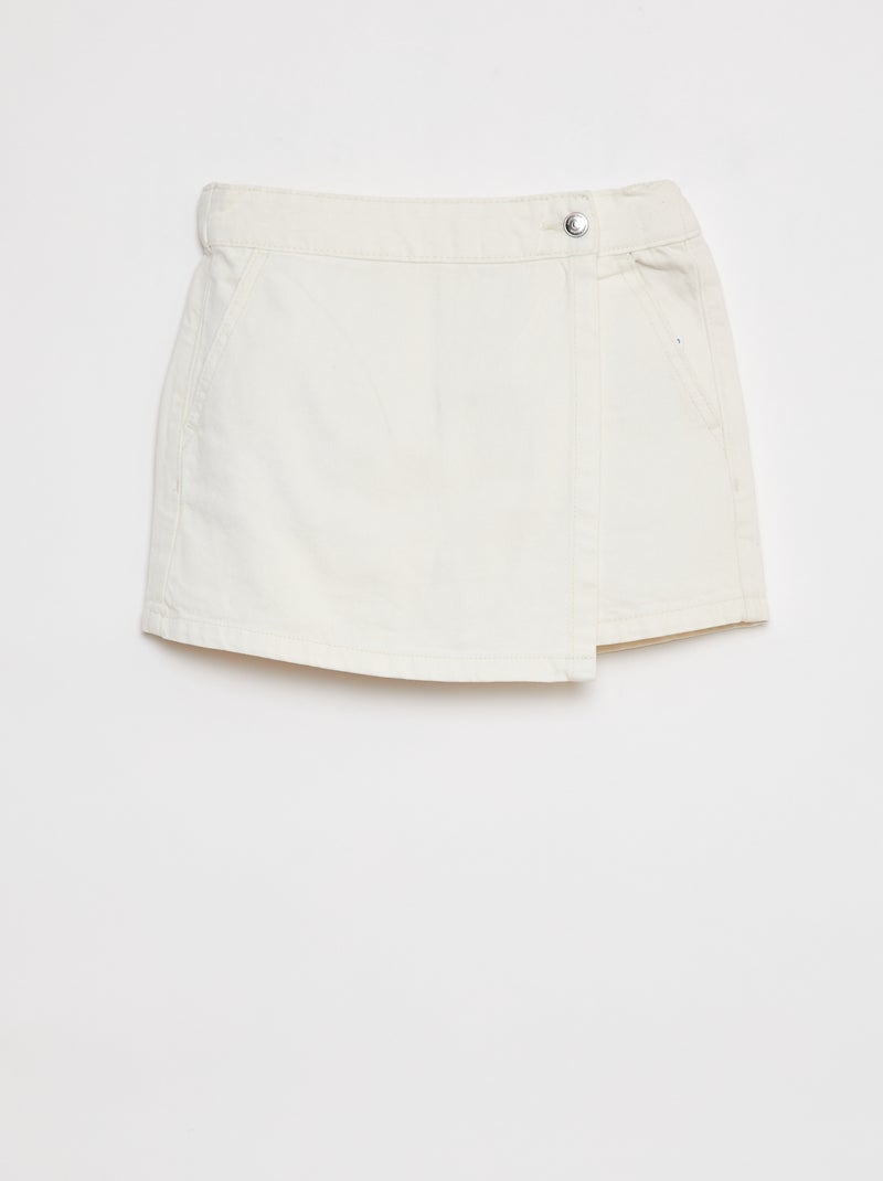Shorts effetto gonna in denim BIANCO - Kiabi