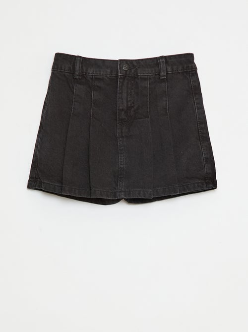 Shorts effetto gonna in denim plissettati - Kiabi