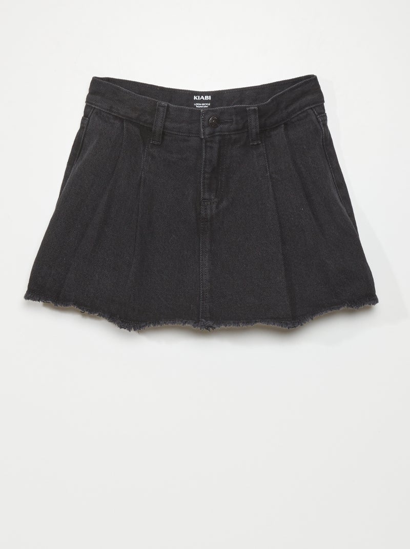 Shorts effetto gonna in jeans Nero - Kiabi