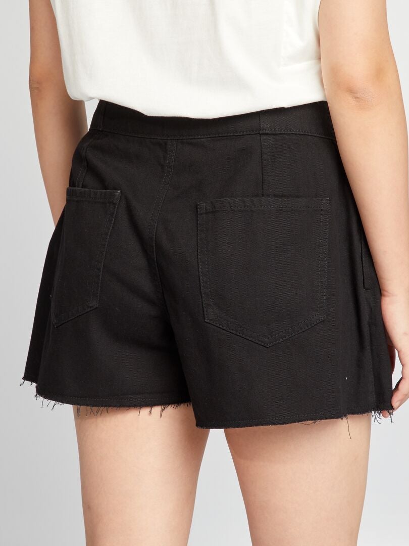 Shorts effetto gonna in jeans Nero - Kiabi