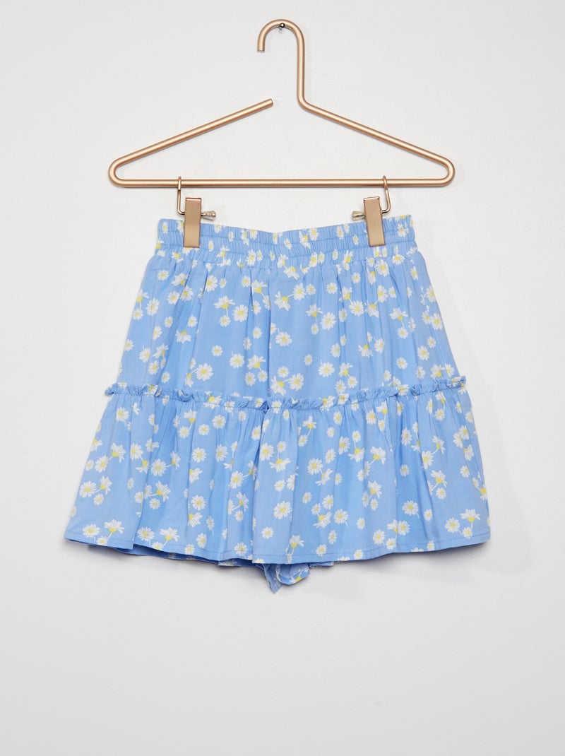 Shorts effetto gonna in viscosa a fiori BLU - Kiabi