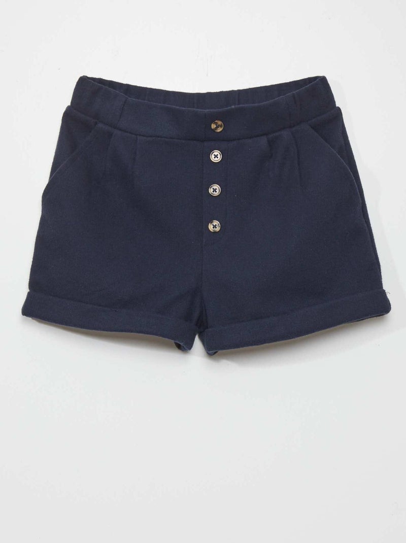 Shorts effetto lana blu - Kiabi