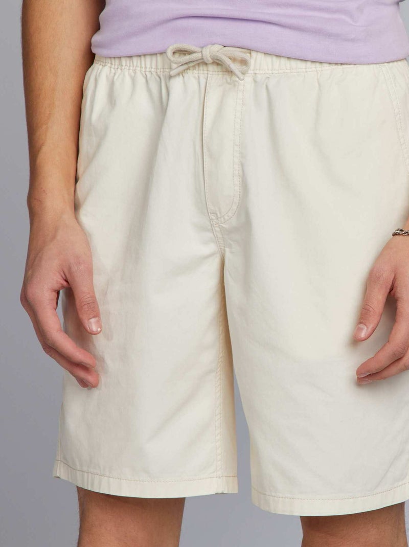 Shorts elasticizzati in cotone BEIGE - Kiabi