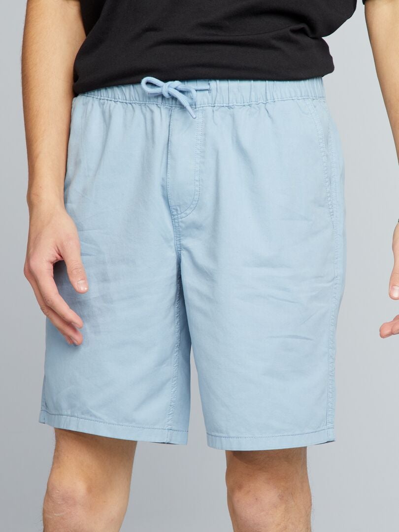 Shorts elasticizzati in cotone BLU - Kiabi