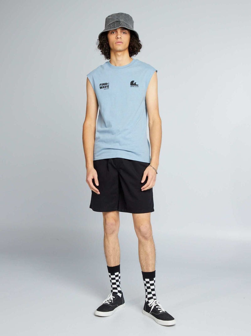 Shorts elasticizzati in cotone NERO - Kiabi