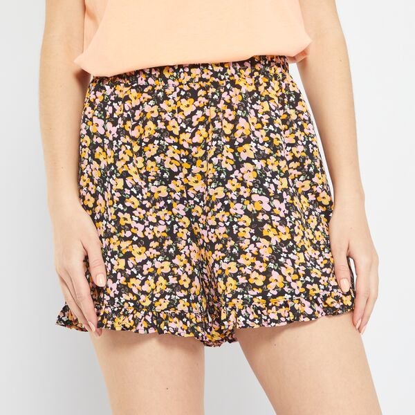 Shorts fantasia con vita elasticizzata 'JDY' Donna dalla 38 alla 52 - nero  - Kiabi - 17,00€